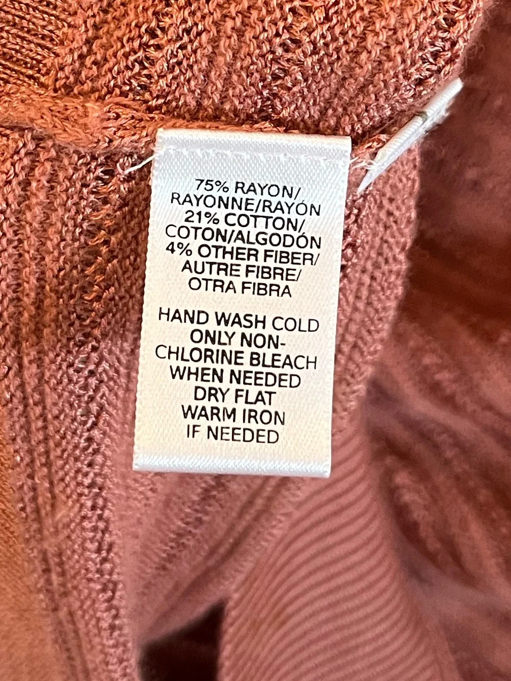 Loft Women's Dusty Rose/Terracotta/Clay Preppy Textured Casual Sweater, Med